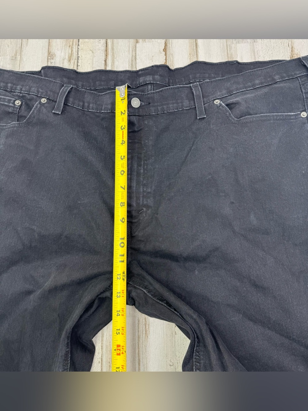 Levis 541 Jeans Mens 50x29 Black Relaxed Fit Straight Leg Denim Classic - Picture 7 of 11